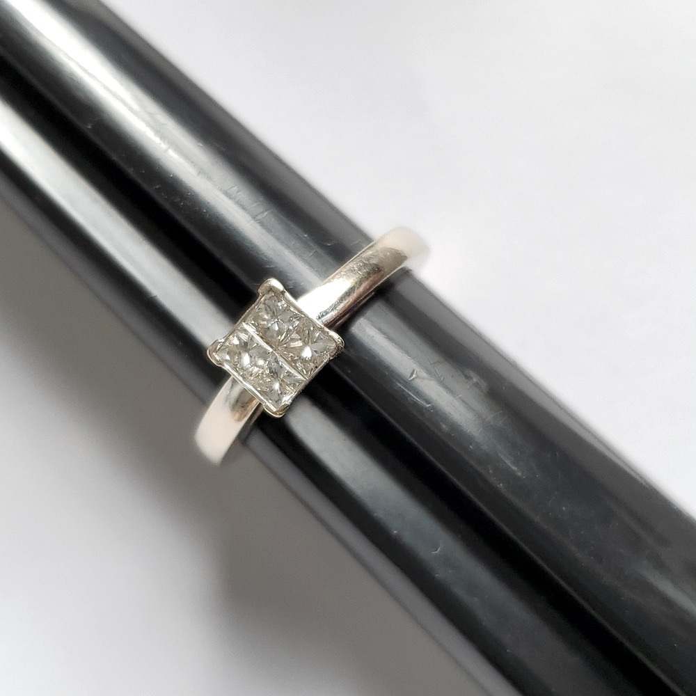 14K Gold Princess Cut Diamond Ring